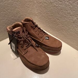 Cody James Men's Size 13 EE Mid Lace Casual Moccasin Boots Brown Leather NWT